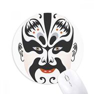 Dıythinker Pekin Operası Maskesi Renkli Zhangfei Baskılı Yuvarlak Kaymaz Kauçuk Mouse Pad