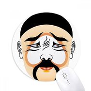 Dıythinker Pekin Operası Maskesi Renkli Zhuihanxin Baskılı Yuvarlak Kaymaz Kauçuk Mouse Pad