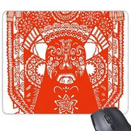 Dıythinker Pekin Operası Pekin Operası Yüz Maskesi Kırmızı Dahuichao Kağıt Kesim Sanat Çin Geleneksel Kültür İllüstrasyon Desen Baskılı Dikdörtgen Kaymaz Kauçuk Mouse Pad