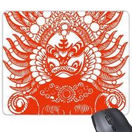 Dıythinker Pekin Operası Pekin Operası Yüz Maskesi Kırmızı Gongtongguan Kağıt Kesim Sanat Çin Geleneksel Kültür İllüstrasyon Desen Baskılı Dikdörtgen Kaymaz Kauçuk Mouse Pad
