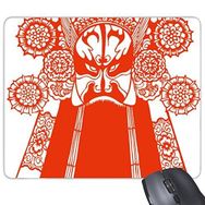 Dıythinker Pekin Operası Pekin Operası Yüz Maskesi Kırmızı Lianyingzhai Kağıt Kesim Sanat Çin Geleneksel Kültür İllüstrasyon Desen Baskılı Dikdörtgen Kaymaz Kauçuk Mouse Pad