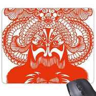 Dıythinker Pekin Operası Pekin Operası Yüz Maskesi Kırmızı Qingheqiao Kağıt Kesim Sanat Çin Geleneksel Kültür İllüstrasyon Desen Baskılı Dikdörtgen Kaymaz Kauçuk Mouse Pad