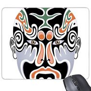 Dıythinker Pekin Operası Pekin Operası Yüz Maskesi Renkli Longhumen Sanat Çin Geleneksel Kültür İllüstrasyon Desen Baskılı Dikdörtgen Kaymaz Kauçuk Mouse Pad