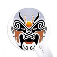 Dıythinker Pekin Operası Yüz Maskesi Renkli Huarongdao Baskılı Yuvarlak Kaymaz Kauçuk Mouse Pad