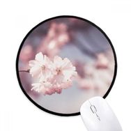 Dıythinker Pembe Beyaz Loş Çiçekler Yuvarlak Kaymaz Mouse Pad