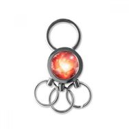Dıythinker Pembe Fantezi Galaksi Güzel Bulutsusu İllüstrasyon Desen Metal Anahtarlık