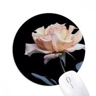 Dıythinker Pembe Güzel Beyaz Çiçekler Baskılı Yuvarlak Kaymaz Kauçuk Mouse Pad