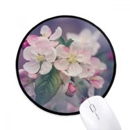 Dıythinker Pembe Güzel Beyaz Çiçekler Yuvarlak Kaymaz Mouse Pad