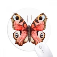 Dıythinker Pembe Kelebek Yağlı Boya Baskılı Yuvarlak Kaymaz Kauçuk Mouse Pad
