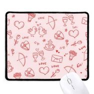 Dıythinker Pembe Kırmızı Kalpler Aşk Sevgililer Günü Kaymaz Mouse Pad
