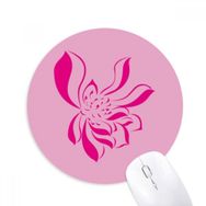 Dıythinker Pembe Lotus Yaprağı Lotus Çiçek Bitki Baskılı Yuvarlak Kaymaz Kauçuk Mouse Pad