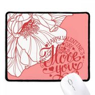 Dıythinker Pembe Mutlu Sevgililer Günü Aşk Gül Kaymaz Mouse Pad