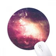 Dıythinker Pembe Nebula Altın Gezegen Muhteşem Estetik Baskılı Yuvarlak Kaymaz Kauçuk Mouse Pad