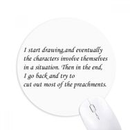 Dıythinker People Are Learn From Statuation Baskılı Yuvarlak Kaymaz Kauçuk Mouse Pad