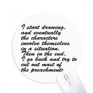 Dıythinker People are Learn Statuation Preachment Baskılı Yuvarlak Kaymaz Kauçuk Mouse Pad
