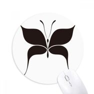 Dıythinker Peri Siyah Kelebek Baskılı Yuvarlak Kaymaz Kauçuk Mouse Pad