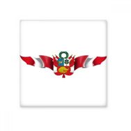 Dıythinker Peru Bayrağı Ulusal Amblem 15x15 cm Seramik Karo
