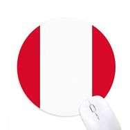 Dıythinker Peru Ulusal Bayrağı Güney Amerika Ülke Baskılı Yuvarlak Kaymaz Kauçuk Mouse Pad
