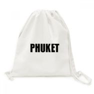 Dıythinker Phuket Tayland Şehir Adı Kanvas İpli Sırt Çantası