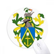 Dıythinker Pitcairn Adaları Okyanusya Ulusal Amblem Baskılı Yuvarlak Kaymaz Kauçuk Mouse Pad