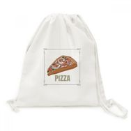 Dıythinker Pizza Dilimi İtalya Deniz Yemi Kanvas İpli Sırt Çantası