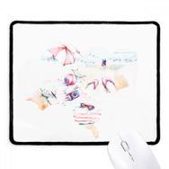 Dıythinker Plaj Deniz Bumbersull Suluboya Resim Kaymaz Siyah Başlıklı Kenarlar Mouse Pad