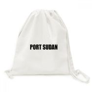 DIYThinker Port Sudan Sultan Şehir Adı Tuval İpli Sırt Çantası