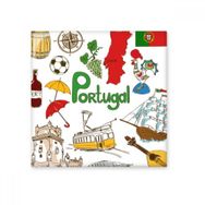 Dıythinker Portekiz Manzara Gümrük Simgesi Hayvanlar Ulusal Bayrak Konut Diyet İllüstrasyon Desen 10x10 cm Seramik Karo