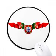 Dıythinker Portekiz Ulusal Amblem Ülke Sembol Yuvarlak Kaymaz Mouse Pad