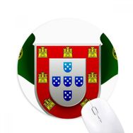 Dıythinker Portekiz Ulusal Amblem Ülke Sembolü Baskılı Yuvarlak Kaymaz Kauçuk Mouse Pad
