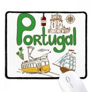 Dıythinker Portekiz Ulusal Sembolü Simgesi Desen Kaymaz Siyah Başlıklı Kenarlar Mouse Pad