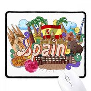Dıythinker Prado Deniz Ürünleri İspanya Grafiti Kaymaz Siyah Başlıklı Kenarlar Mouse Pad