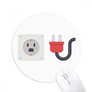 Dıythinker Priz Devre Diyagram Desenli Baskılı Yuvarlak Kaymaz Kauçuk Mouse Pad