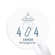 Dıythinker Programcı 404 Error Not Found Baskılı Yuvarlak Kaymaz Kauçuk Mouse Pad