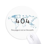 Dıythinker Programcı 404 Error Page Not On Earth Baskılı Yuvarlak Kaymaz Kauçuk Mouse Pad