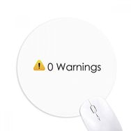 Dıythinker Programcı Arabirimi No Warnings Baskılı Yuvarlak Kaymaz Kauçuk Mouse Pad
