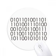 Dıythinker Programcı İkili Sistem Dünya Baskılı Yuvarlak Kaymaz Kauçuk Mouse Pad