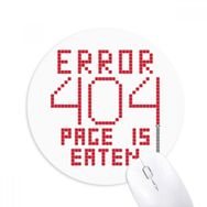 Dıythinker Programcısı 404 Hata Sayfası Yiyor Baskılı Yuvarlak Kaymaz Kauçuk Mouse Pad