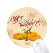 Dıythinker Pumkin Mutlu Şükran Günü Desenli Baskılı Yuvarlak Kaymaz Kauçuk Mouse Pad
