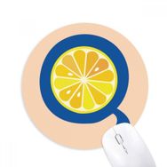 Dıythinker Q Alfabe Turuncu Meyve Sevimli Desen Baskılı Yuvarlak Kaymaz Kauçuk Mouse Pad