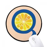 Dıythinker Q Alfabe Turuncu Meyve Sevimli Desen Yuvarlak Kaymaz Mouse Pad