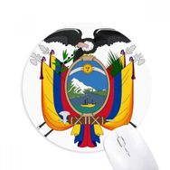 Dıythinker Quito Ekvador Ulusal Amblem Baskılı Yuvarlak Kaymaz Kauçuk Mouse Pad