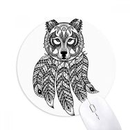 Dıythinker Rakun İnsan Boyası Sessiz Bebek Baskılı Yuvarlak Kaymaz Kauçuk Mouse Pad