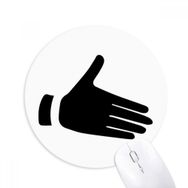 Dıythinker Reach Out Jesture Siluet Desen Baskılı Yuvarlak Kaymaz Kauçuk Mouse Pad