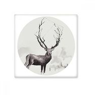 Dıythinker Ren Geyiği Noel Sanatsal Efekt Suluboya 15x15 cm Seramik Karo