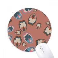 Dıythinker Renk Blokları Soyut Tropik Balıklar Baskılı Yuvarlak Kaymaz Kauçuk Mouse Pad