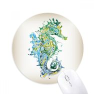Dıythinker Renkli Hippocampus Deniz Hayatı Desenli Baskılı Yuvarlak Kaymaz Kauçuk Mouse Pad