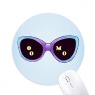 Dıythinker Renkli İllüstrasyon Desenli Güneş Gözlükleri Baskılı Yuvarlak Kaymaz Kauçuk Mouse Pad
