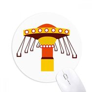 Dıythinker Renkli İllüstrasyon Eğlence Parkı Tesisleri Baskılı Yuvarlak Kaymaz Kauçuk Mouse Pad
