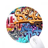 Dıythinker Renkli Kafatası Boyama Desen Grafiti Sokak Baskılı Yuvarlak Kaymaz Kauçuk Mouse Pad